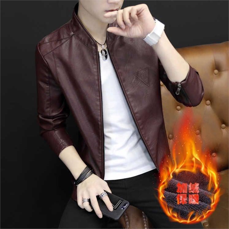 

OLOEY men's spring autumn leather jackets 2019 slim casual coats plus size 4xl male leather jackets biker and coats, 992-3-a61-q80