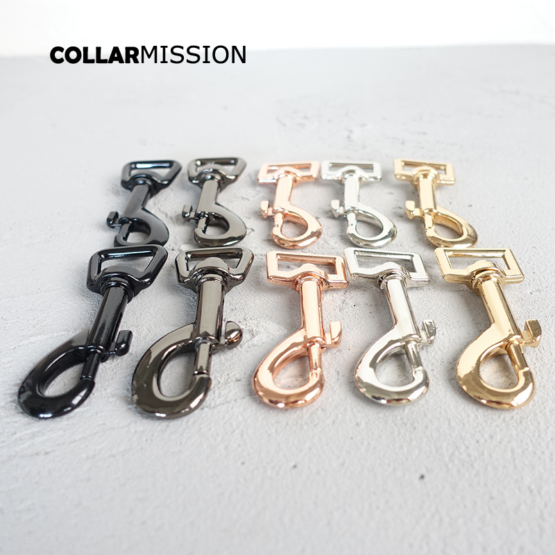 

10pcs/lot Metal dog clasp for 20mm webbing paracord dog cat leash buckles durable and strong metal buckle Zinc Alloy swivel clasp 6 kinds