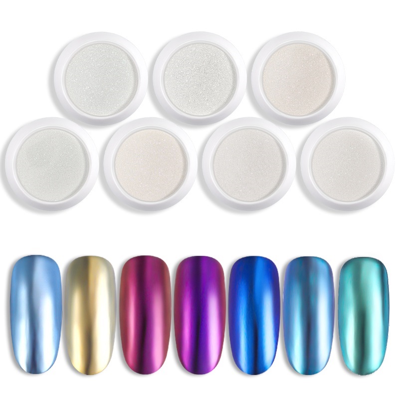 Chrome Pearl Shell Powder Nail Art Glitter Pigment Powder Shiny Long Lasting Manicure Nail Tip Decoration Gel Polish Dust F570-image-442434115