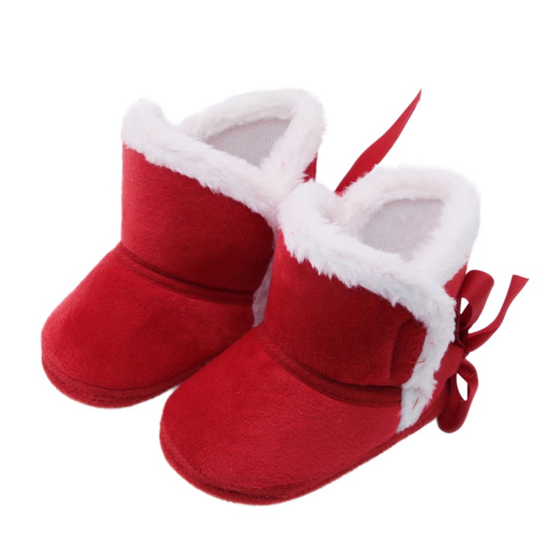 

New Baby Ankle Snow Boots Infant Crochet Knit Fleece Baby Shoes For Boys Girls