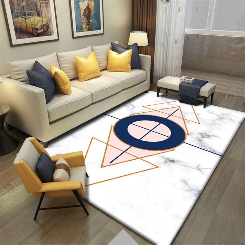 

Nordic Style Parlor Decorative Carpet Soft Flannel Sofa Bedroom Area Rugs Flannel Sofa Dining Table Carpets for Living Room, No-07