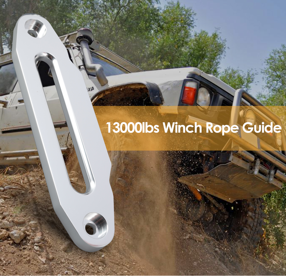 

13000lbs Winch Rope Guide Hawse Aluminum Fairlead For Off-Road 4WD Mounting Hole Distance 254mm