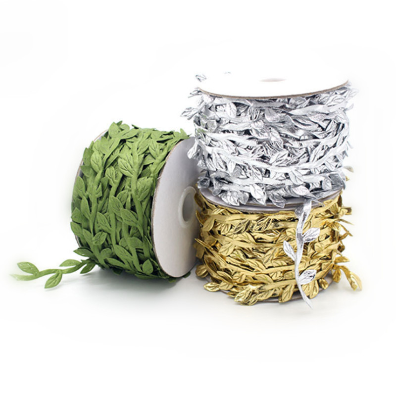 

500cm/lot Cheap Artificial Flowers Vine Christmas For Home Wedding Car Decor Accessories Fake Plants Leaf Vine DIY Wreath Gifts, Yellow