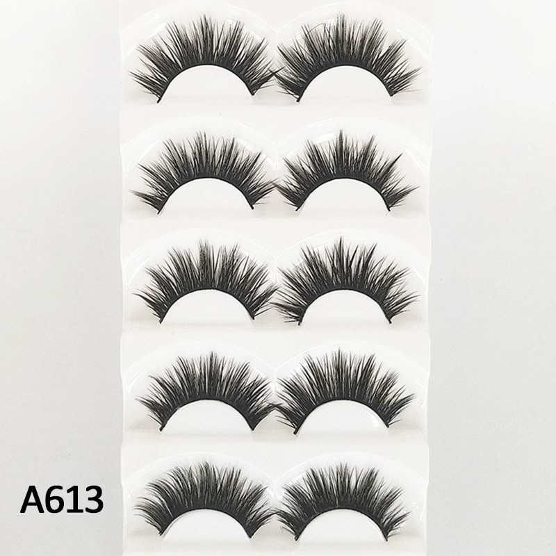

Small City 5 pairs Natural Long Volume Wispies Lashes Handmade Cruelty-free Criss-cross Eyelashes Beauty Makeup Tools SD01