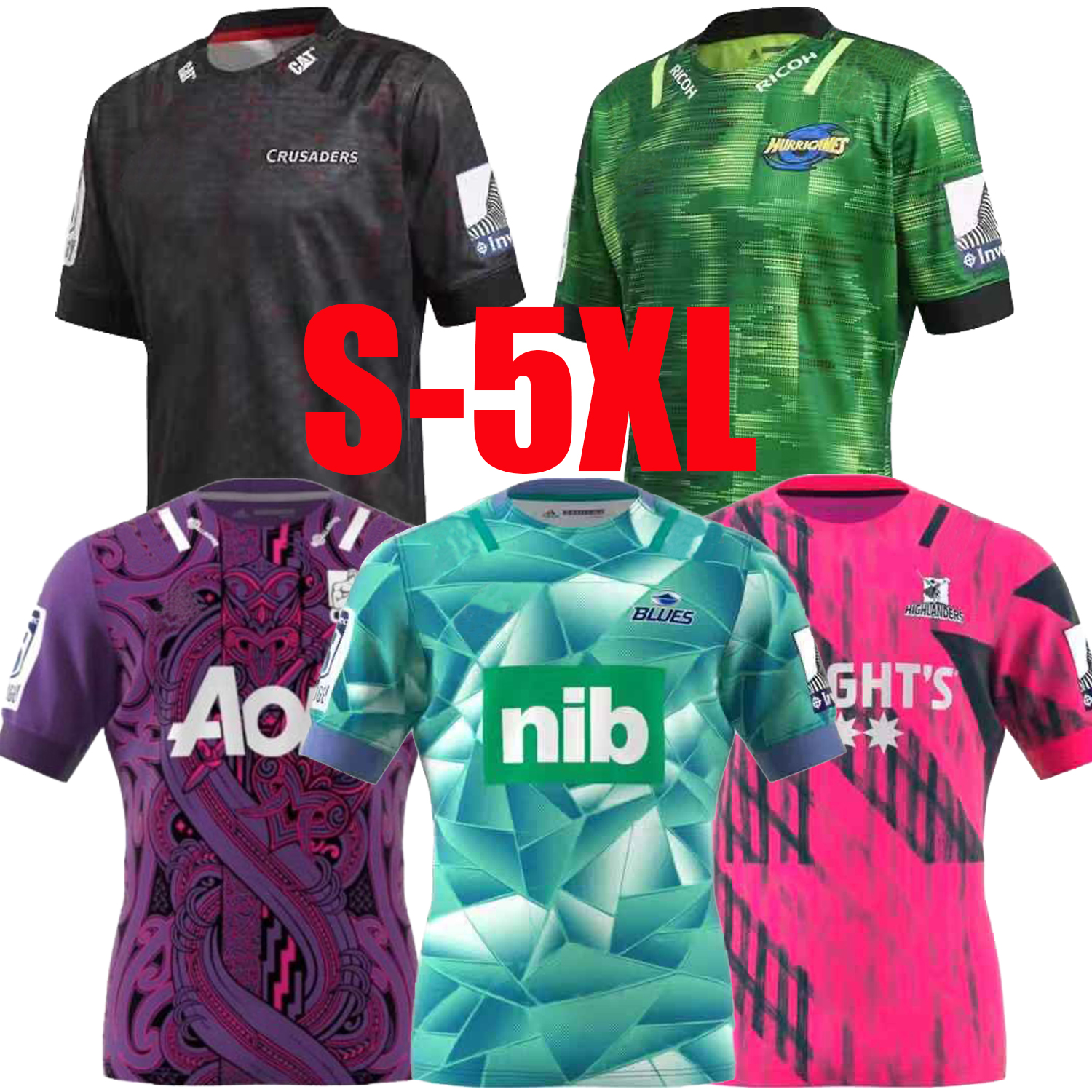 

Hot sales 2020 New Zealand Super Rugby Jersey Highlanders home away Jersey Hurricanes Rugby Jerseys shirt -5xl, Brown