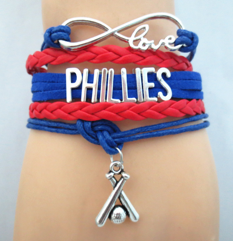 

Infinity Love Phillies Baseball Sports Team Bracelet Sports Friendship Bracelets B09361