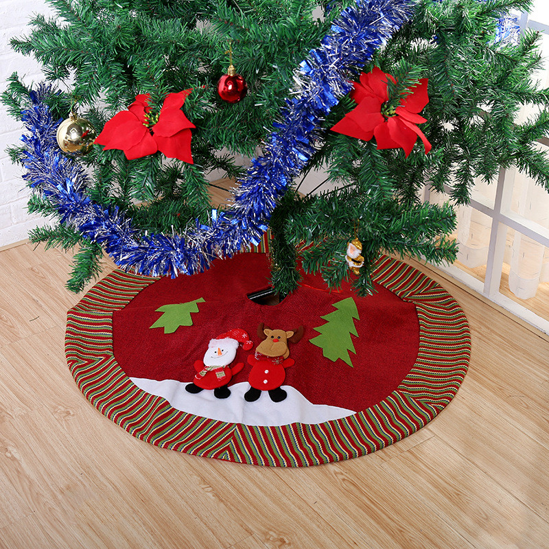 

1pc Christmas Tree Skirts Tree Foot Carpet Christmas Decoration for Home Natal Skirts New Year Rug Party Decor