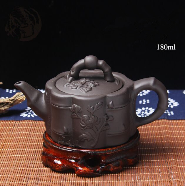 

Old Chinese purple sands small teapot xishi pot zhu ni 160ml hand-grasp pot kung fu ceramic tea set tea infuser