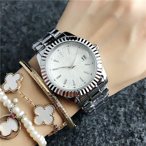 

Fashion M design Brand Watches women's Girl Simple style Date Calendar Metal steel band Quartz Wrist Watch M71
