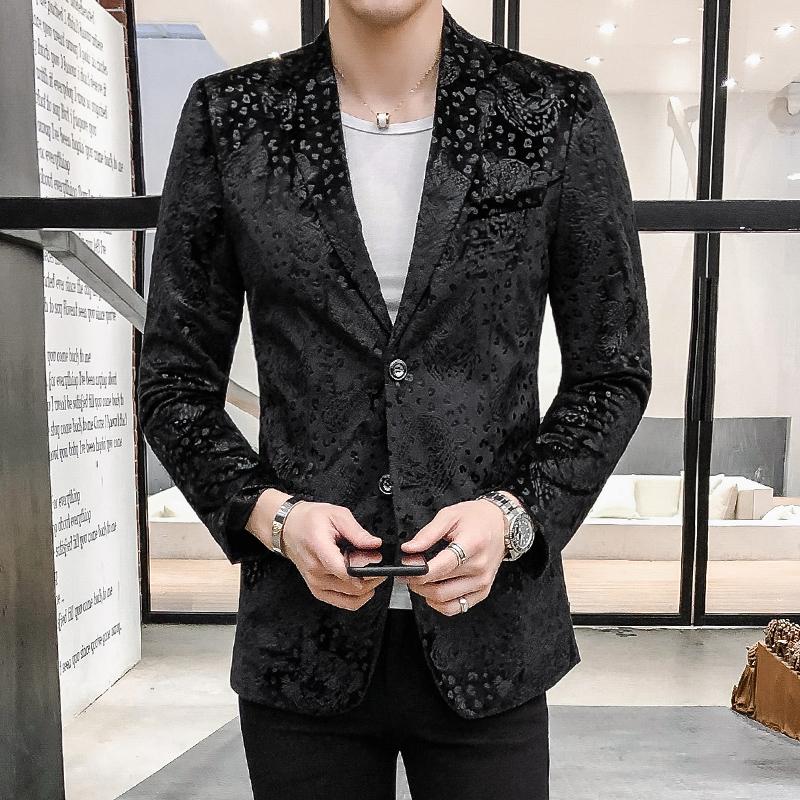 

Plus Size -5XL Stage Mens Blazer Jacket Suits Tiger Print Tuxedos Men's Blazers and Suit Jackets Stage Business Casual Slim, Qt6030-906p85