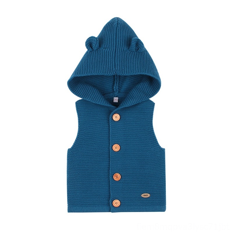 Little Girls Sleeveless Knit Cartoon Fox Pullover Sweater Sweatshirt Vest