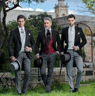 

New Arrival Royal Blue Vertical Stripe Custom Tuxedo Skinny Men Suits 3 Pieces Blazer Terno Suit Jacket+Vest+Pants, As picture