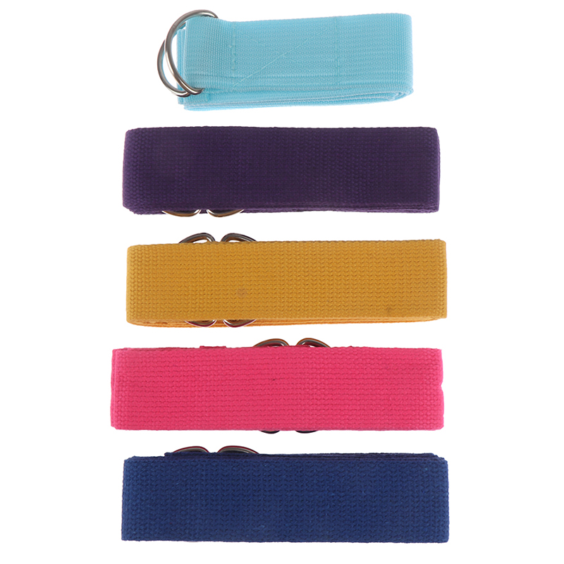 

Adjustable Sport Stretch Strap Women Yoga Stretch Strap Multi-Colors D-Ring Belts Gym Waist Leg Fitness Yoga Belt, Blue