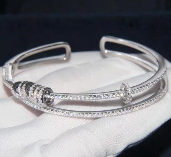 

jewelry silver bracelet open bangles for women banquet party jewelry classic simple hot fashion