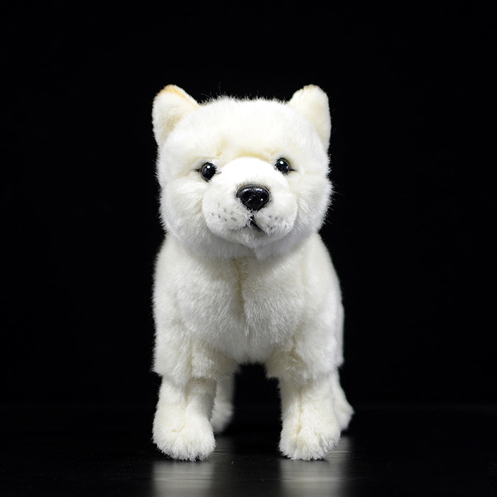 2019 Wholesale Lifelike Plushie Cream Shiba Stuffed Animal Realistic Japanese White Shiba Inu Plush Puppy Soft Toy Dog For Kids From Windtop 2724