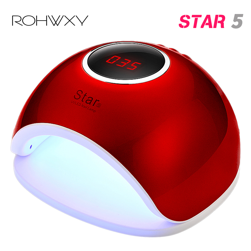 

ROHWXY 72W/36W UV LED Lamp Nail Dryer For All Type Gels Polish With Bottom 10s/30s/60s/ Timer LCD Ice Lamp For Nail Auto Sensing, Star 6 (usb)