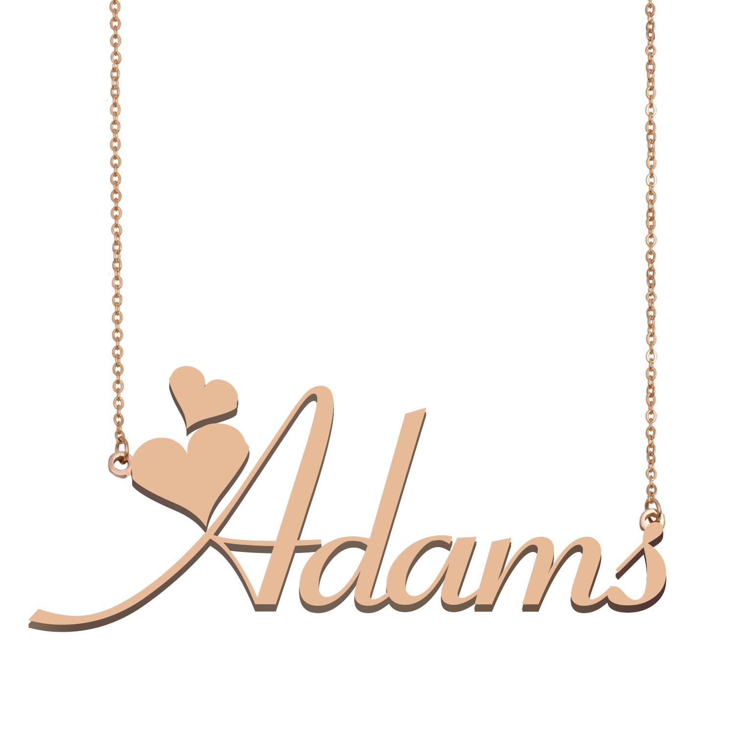 Adams Name Necklace Pendant for Women Girls Birthday Gift Custom Nameplate Children Best Friends Jewelry 18k Gold Plated Stainless Steel-image-523820625