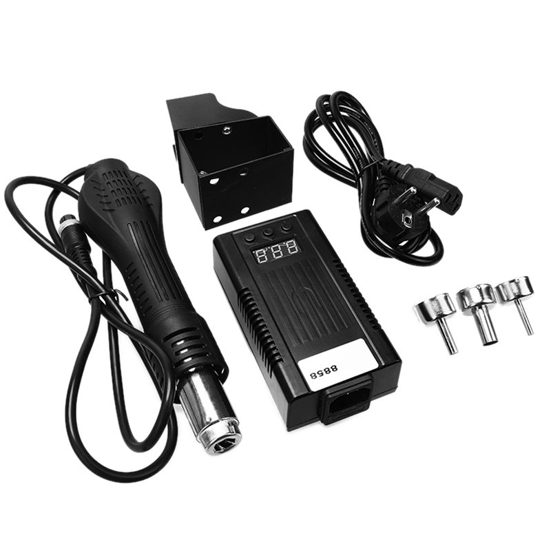 

Portable LED Rework Solder Station Hot Air Blower 110V US Plug /220V EU Plug LED Digital Display Heat Gun 8858