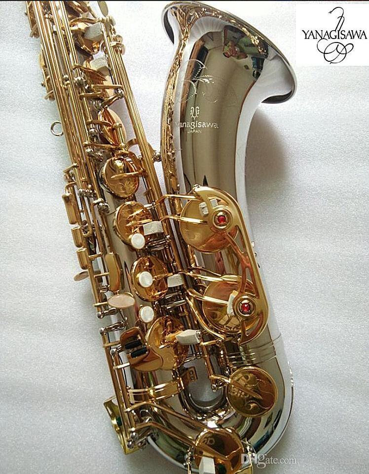 

Japan YANAGISAWA T-992 New Tenor Saxophone Musical Instruments Bb Tone Nickel Silver Plated Tube Gold Key Sax With Case Mouthpiece