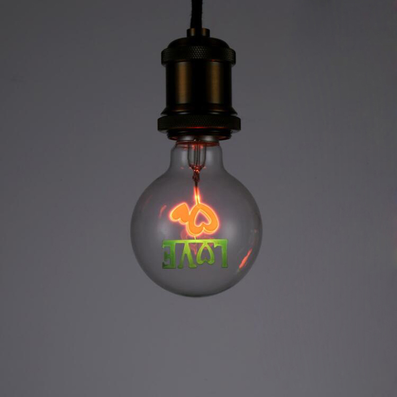 

G80 Floral Led Bulb Dimmable 2w E27 Led Light Bulb 220V Vintage Filament Lamp For Anyway Lighting