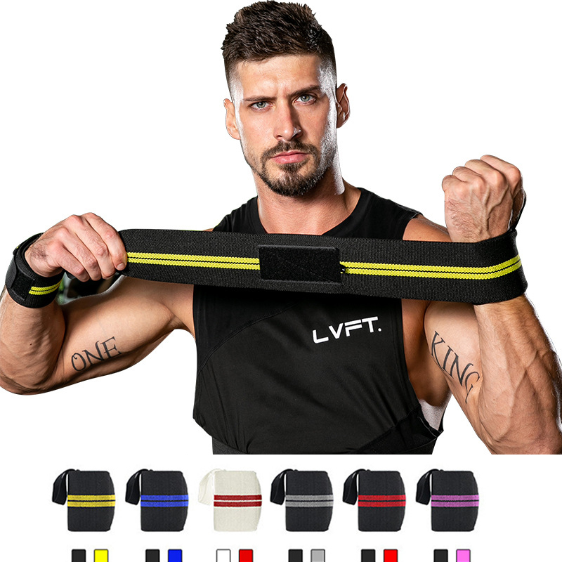 

1pair Adjustable Weight Lifting Strap Fitness Gym Sport Wrist Wrap Bandage Hand Support Wristband Exercise, White