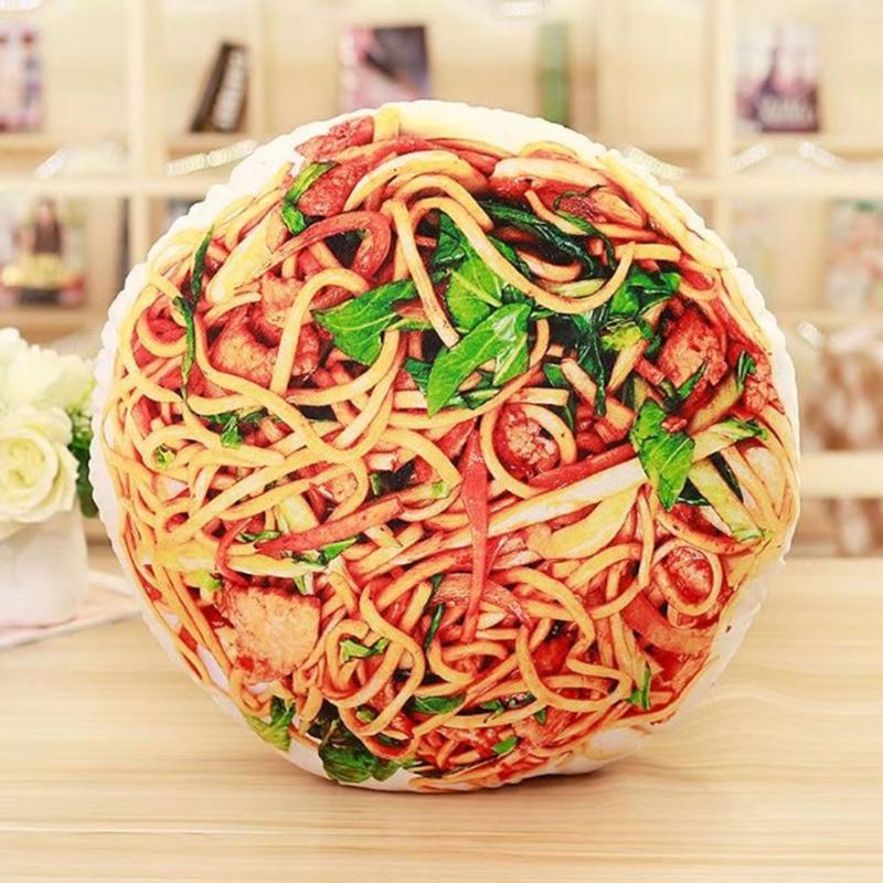 

Sofa Decorative Cute Simulation Print Cushion Soft Plush Pillow Seat Round Pad Foods Toys Office Chair Seat Cushion #LR4, White