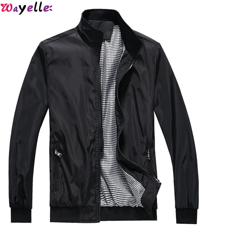 

2019 Autumn Casual Business Jacket Men's Jacket Youth Waterproof Simple Fashion Embroidered Comfortable Black Plaid Shirt