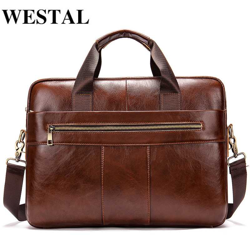 

NIUCUNZH Genuine Leather Men's Briefcase Laptop Bags Men's Office Bag For Men Messenger Bags Vintage Mens Leather Handbag, Gray