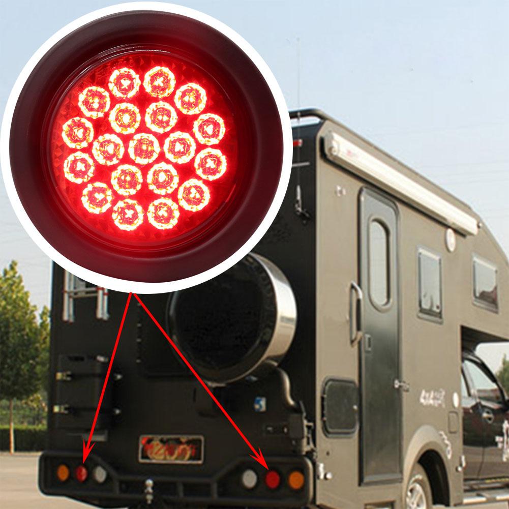 

Dragonpad 10-30v LED Truck Trailer Train Tail Light Brake Lamp/Rear Light Car Lighting Supplies (Red Light), As pic