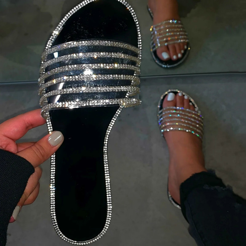 rhinestone slide sandals wholesale