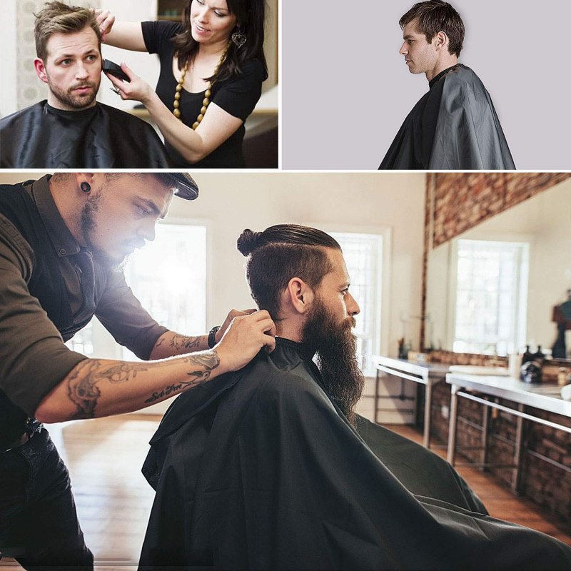 Waterproof Professional Salon Cape With Snap Closure Hair Salon Cutting Cape Barber Barber Apron Haircut Cloak-image-538081987
