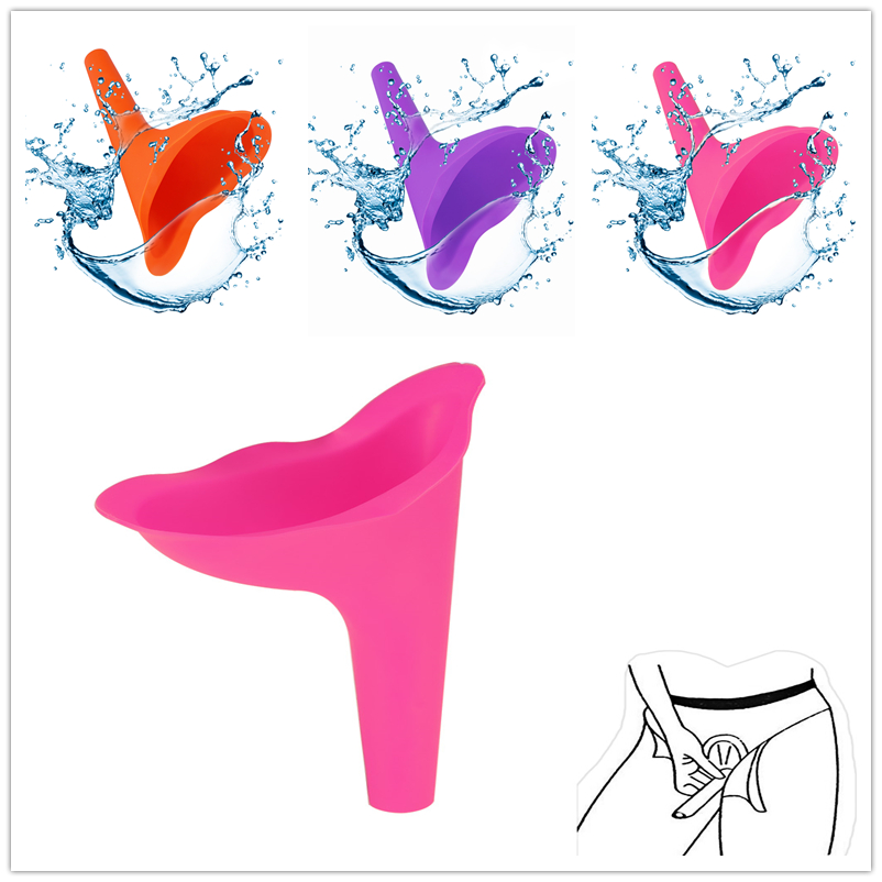 3colors TPR High Quality Portable Women Camping Urine Device Funnel Urinal Female Travel Urination Toilet Women Stand Up & Pee Soft-image-485140142