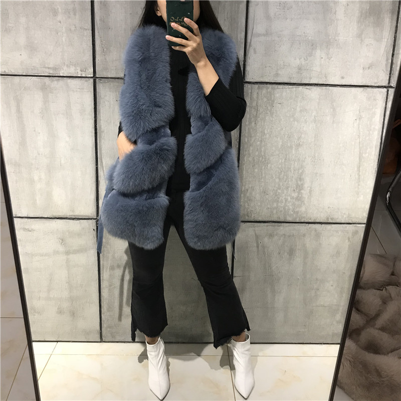 

natural fur gilet real fur vest ladies vest, White