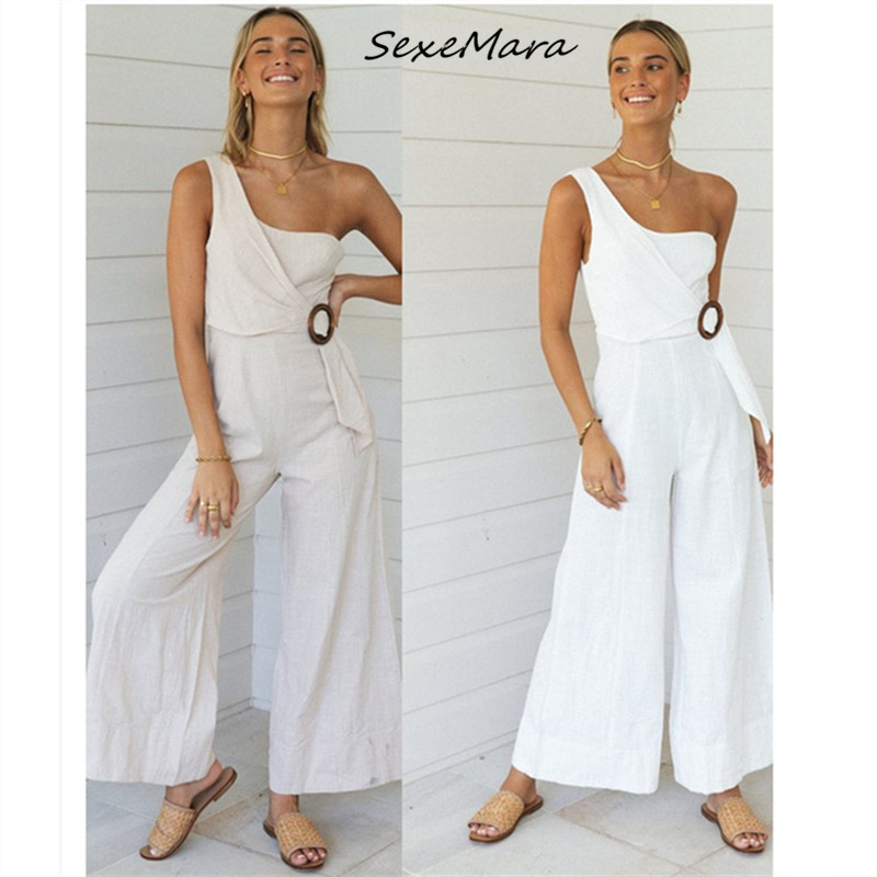 

Plus Size Women Jumpsuits Casual High Waist 2020 Summer Fashion Bohemian Sexy Jumpsuit, Pink