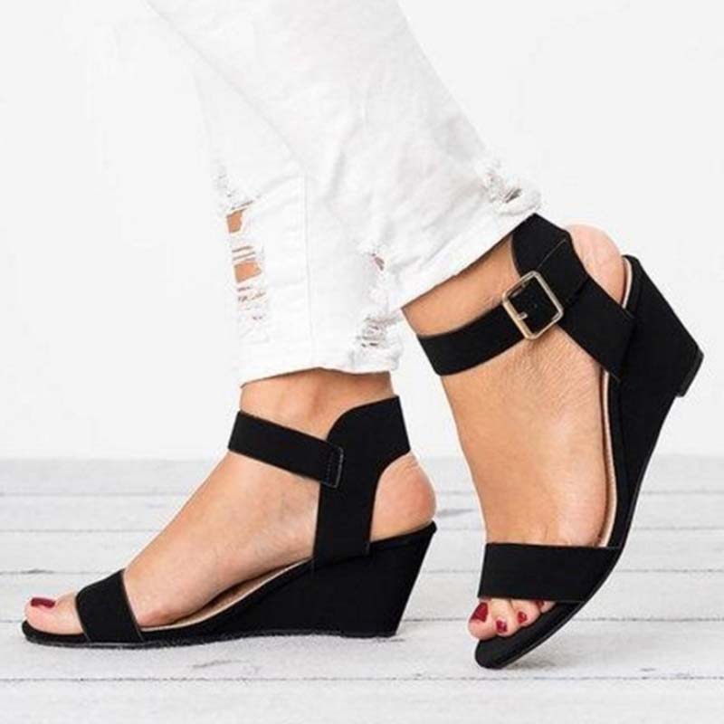 

Women Flock Sandals Gladiator Leopard Ladies Wedges Summer Casual Shoes Female Buckle Strap Low High Beach Shoes New, Beige