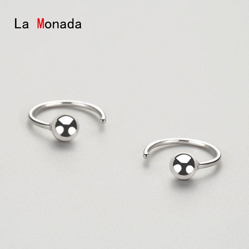 

Other La Monada Minimalist Geometric Light Bead Hoop Earrings For Women Anniversary Real 925 Sterling Silver Fine Jewelry Circle