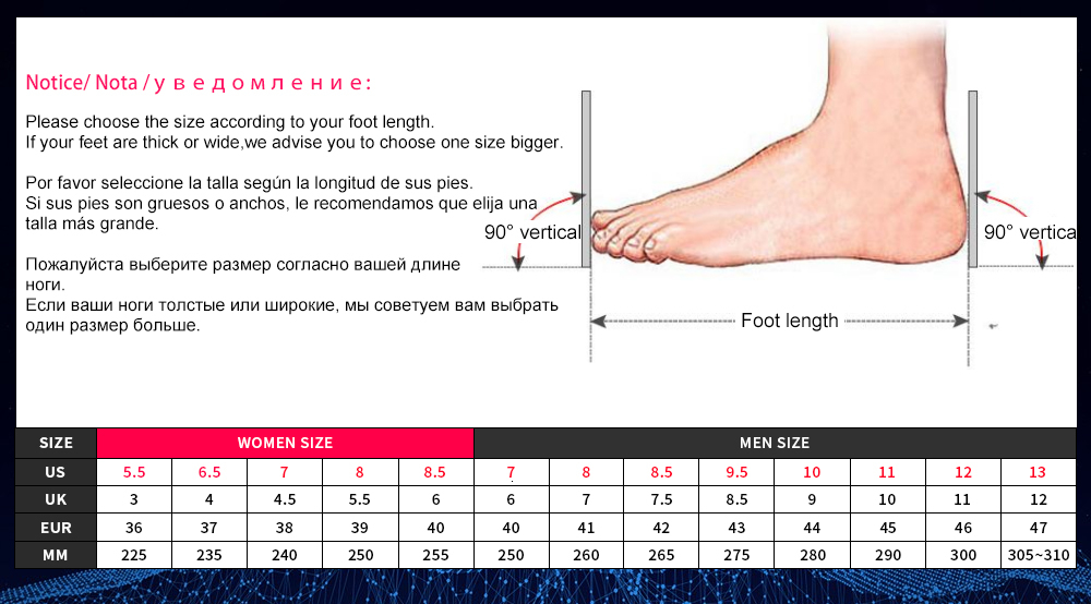 Shoes Of Soul Size Chart