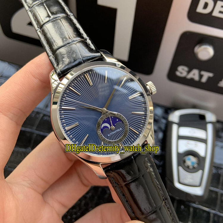 

Best version Ultra-thin Moon Phase Enamel Master Series Q13635E1 Blue Dial 2824-2 Automatic Mens Watch Steel Case Leather Luxury Watches, Jlc-k05 (6)
