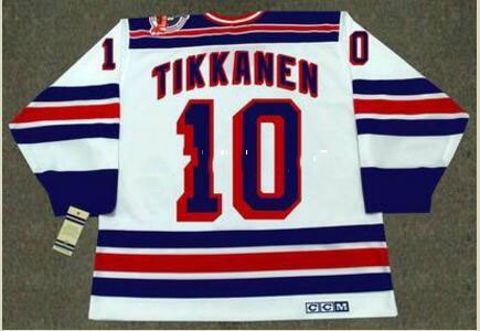 

Mens #10 ESA TIKKANEN New York Rangers 1994 CCM Vintage RETRO Home Hockey Jersey or custom any name or number retro Jersey, As show
