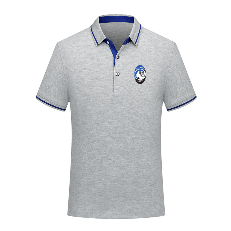 

Atalanta BC Soccer Polo Shirt men Football Short Sleeve polos Fashion Sport training Polos Football Soccer T-Shirt Jersey Men's Polos, White;black