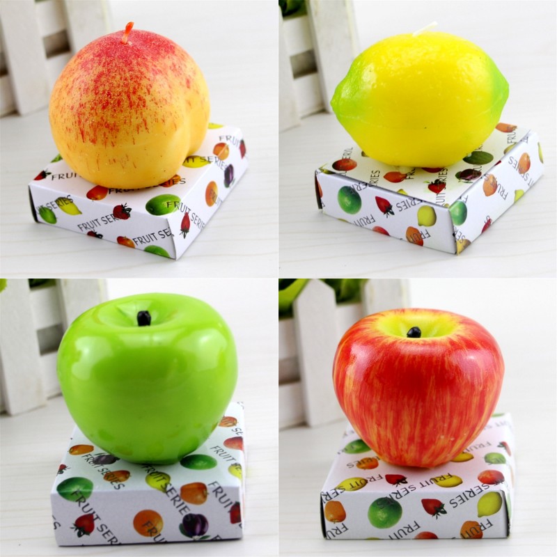 

Apple Shaped Fruit Candles Fruit Fragrant Candle Romantic Home Party Wedding Birthday Party Decoration Candles Valentine Gift