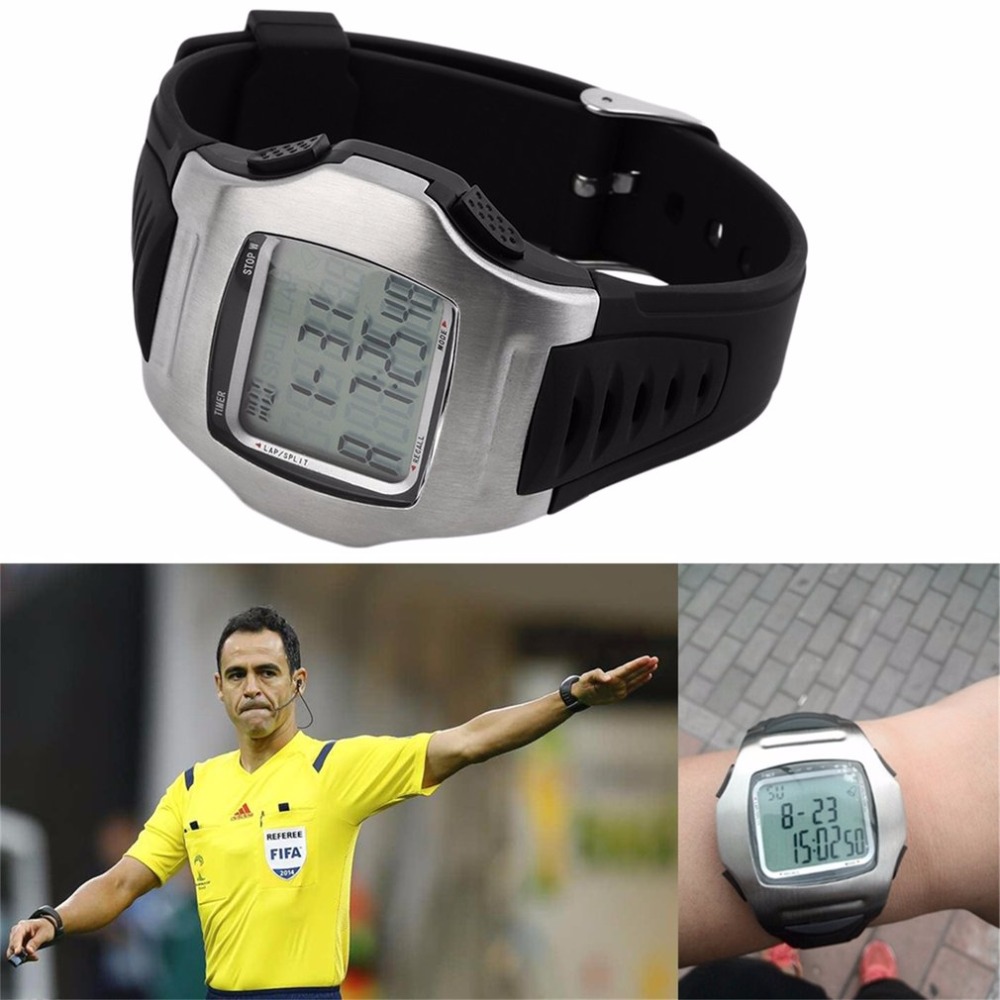 

Soccer Referee Timer Sports Match Game Wrist Watch Football Chronograph, As pic