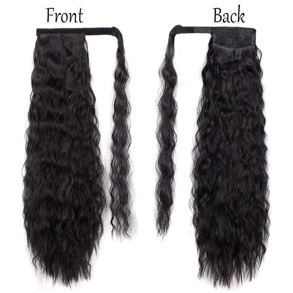 

24" Long high wavy curly pony 160g ,Real Human Hair Ponytail Extensions Drawstring Tie Up Pony Tails hair piece