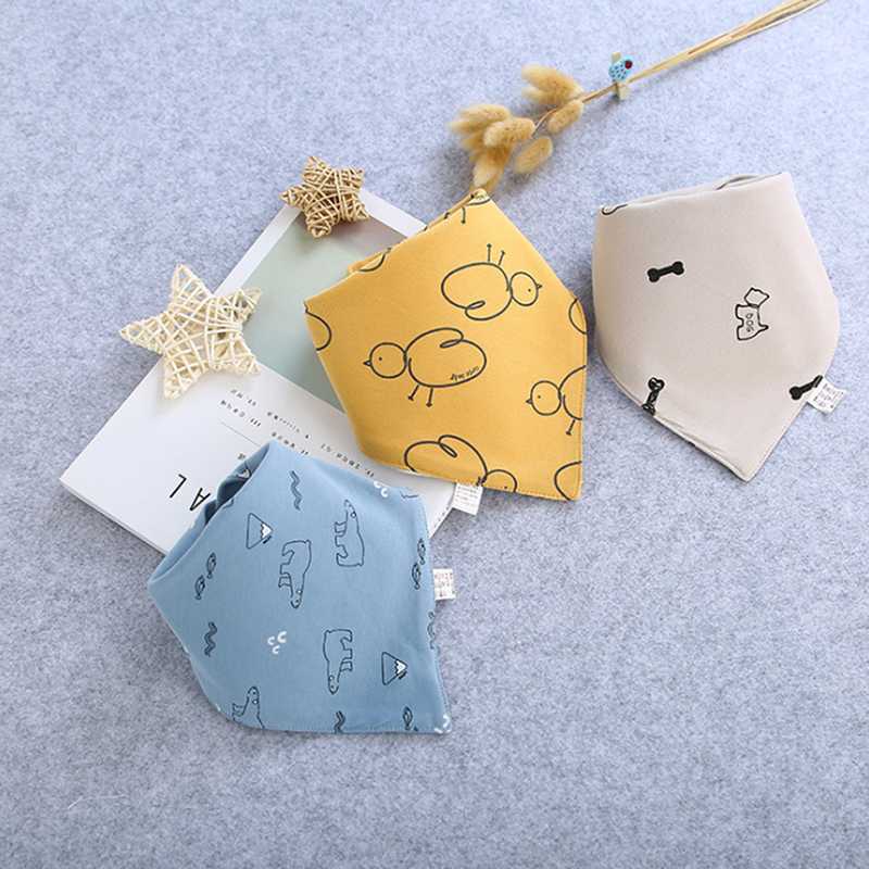 

3pcs Baby Bibs Triangle Soft Cotton Bibs Cute Animals Print Saliva Towel Baby Boys Girls Feeding Apron Infant Bandana Bib