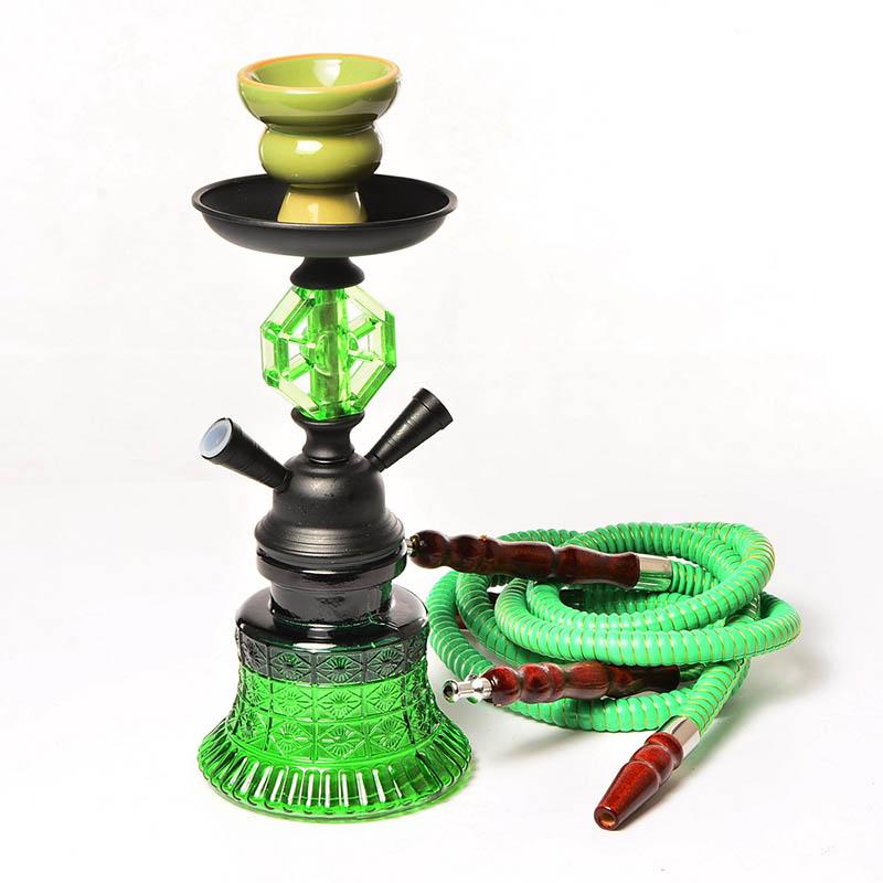 

new Hookah Set Double Hook Glass Pot Plastic Soft Hose Ceramic Bowl Charcoal Holder Charcoal Tong Shisha Narguile Chicha Pipe Water Pipe