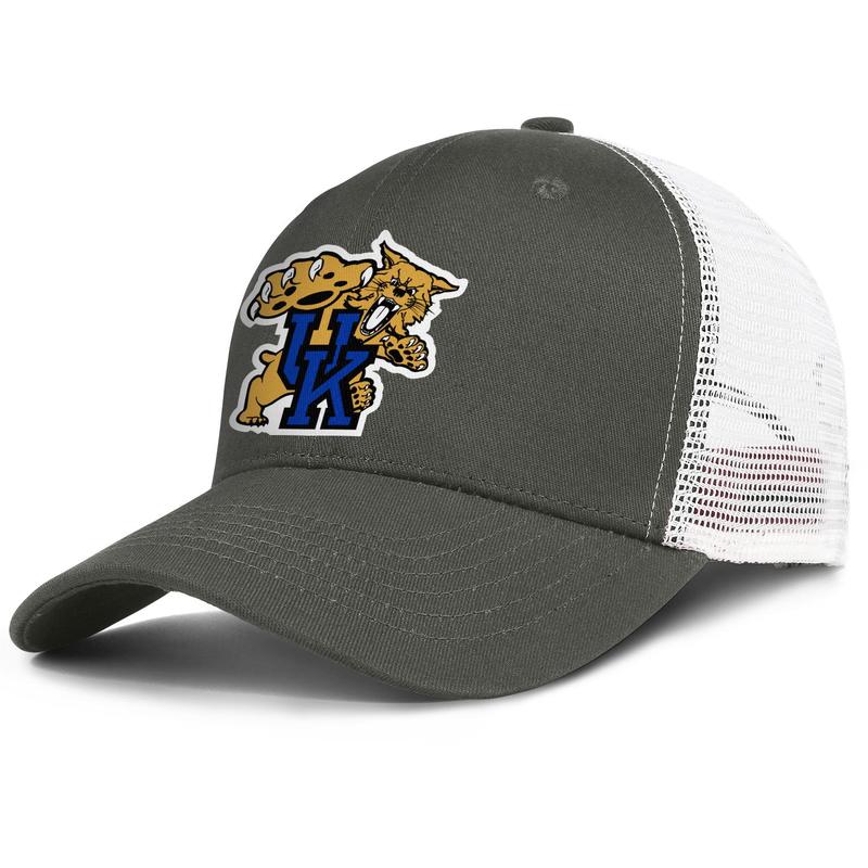 

Kentucky Wildcats basketball logo for men and women adjustable trucker meshcap fitted blank personalized trendy baseballhats Gold black, Blue;gray
