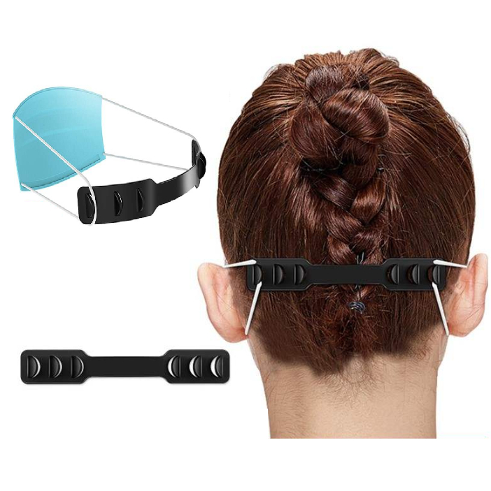 Extensor Silicona para la Cuerda de M/áscara Hebilla de Extensi/ón Ajustable para Todo Tipo de M/áscara Aliviar el Dolor de O/ído