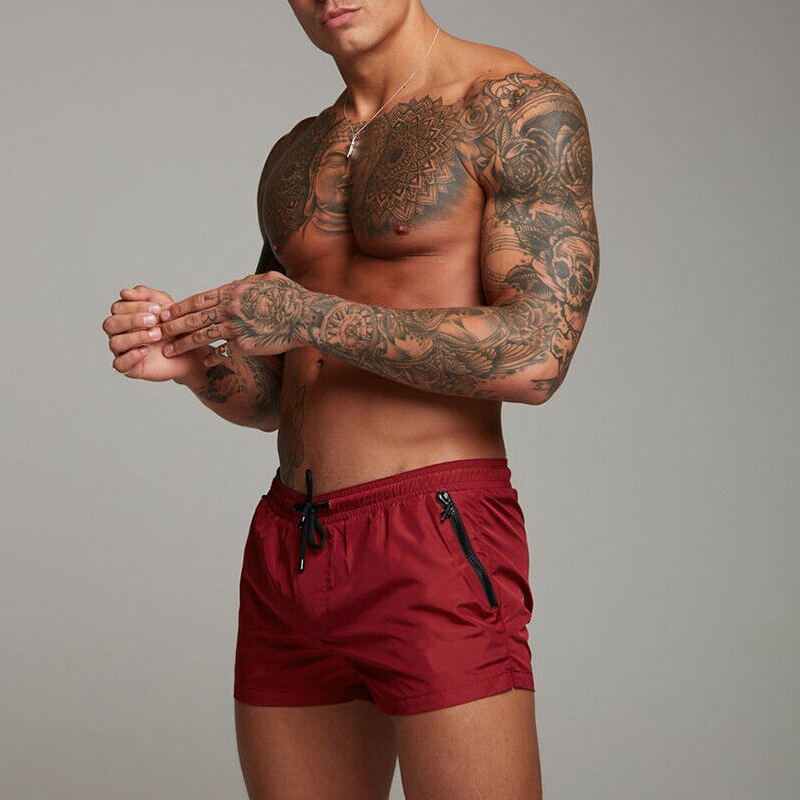 

Men's Sexy Swimsuit Swim Shorts Elastic Ties Mens Swimming Trunks Quick Dry Swim Shorts Surfing Swimsuits Lined for sport, Black