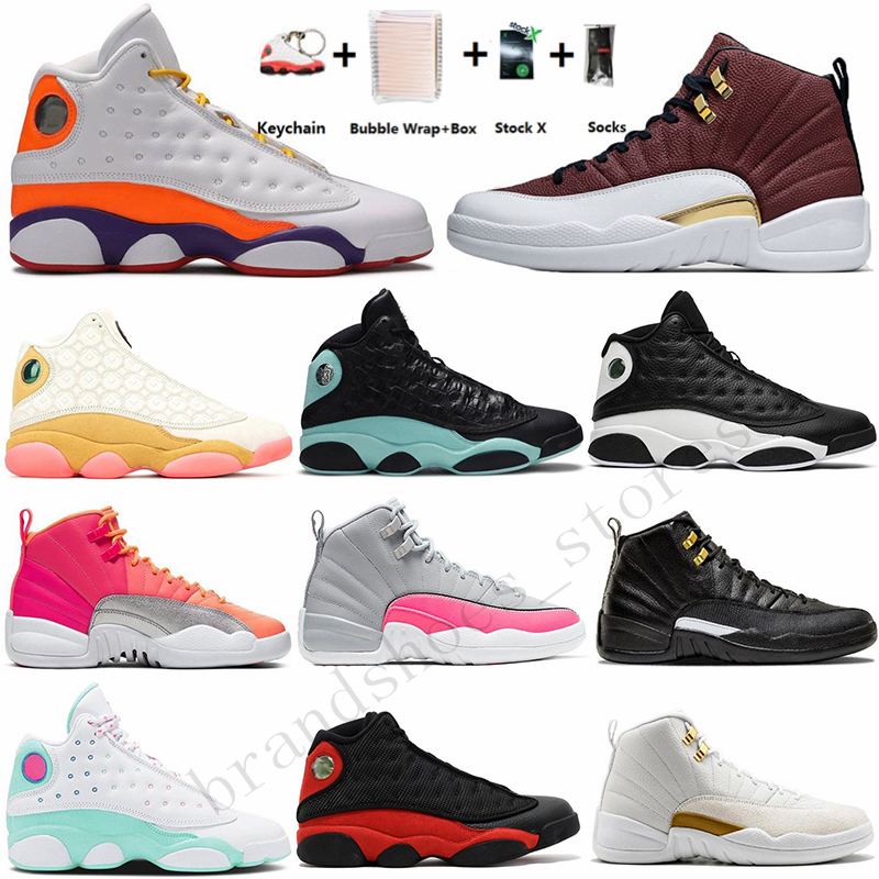 

Jumpman 13 13s Playground Metallic Silve Island Green 12 12s Mens Basketball Shoes FIBA OVO Hot Punch Game Ball the master Sports Sneakers, 12s-.valentine's day