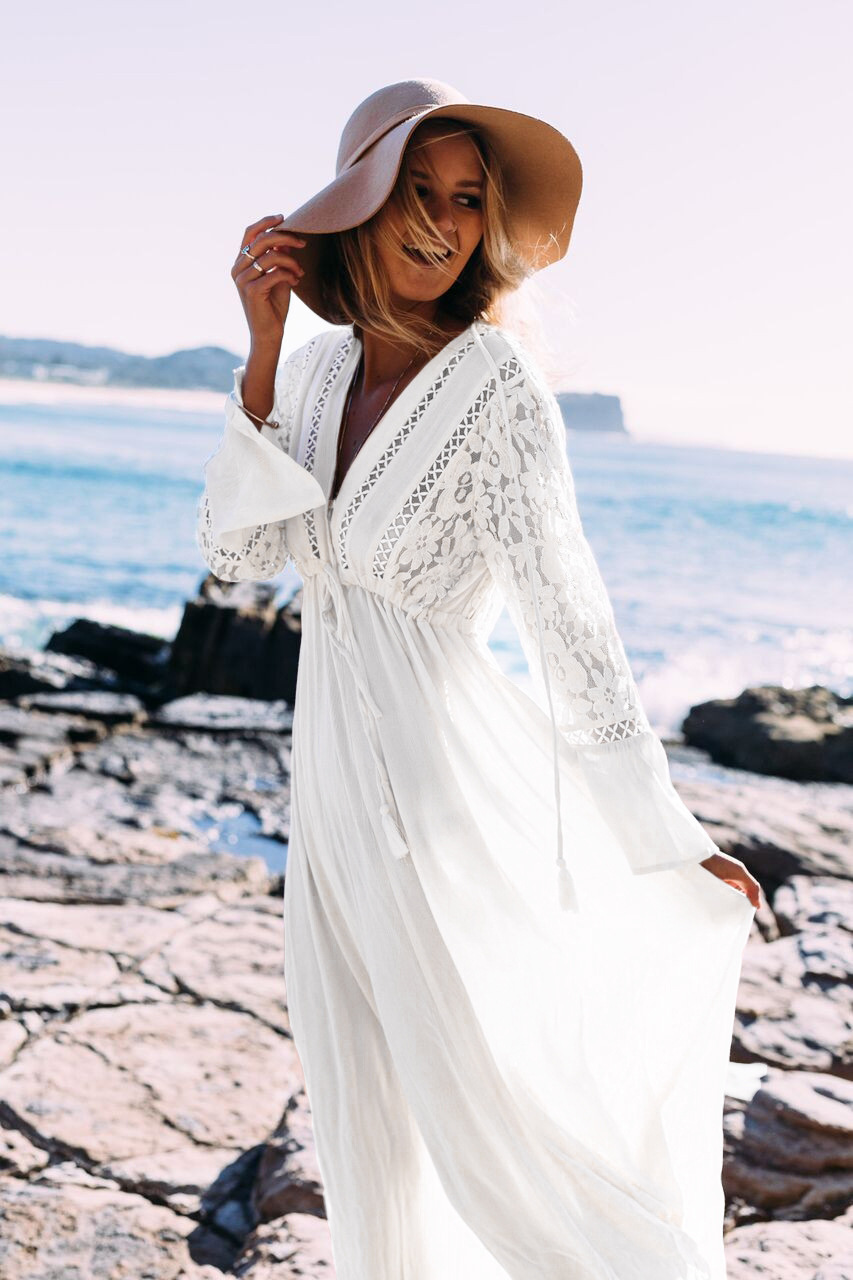 

White Rayon Beach Long Dress Swimwear Tunics Kaftan Beach Dress Beachwear Cover Ups Robe De Plage Saida De Praia, Blue